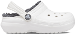 Classic Lined Clog Toddler Age 1-5 - White grey C10