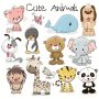 1sheet Cute Animals Patches Washable Iron-on Transfers For T-Shirt Gift DIY Clothes Stickers Lovely Dolphin Heat Transfer