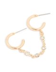 Goldair Gold Double Hoop Chain Earring