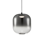 Misty Morning Glass Pendant Light Smoke White - White