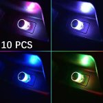 10 Pcs Car Decorative USB Universal LED Atmosphere Lamp Colour: Colorful Slow Flash
