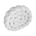 Cot Bumper Braided 3 Strand All White