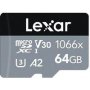 Lexar 64GB Professional Silver Series 1066X Uhs-i Microsdxc Memory Card - With Sd Adapter