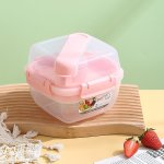 Portable Double-layer Meal Box With Utensils 200ML