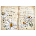 Tear Resistant Deco Print White Daisies
