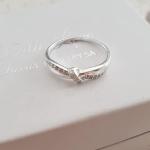 C34915 - 925 Sterling Silver Love Friendship Knot Ring - Size 5