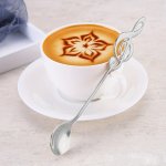 1PC Stainless Steel Music Note Coffee Spoon Creative Dessert Stirring Spoon Ideal For Espresso & Ice Cream Elegant Teaspoon For