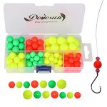 Dovesun 104PCS Pompano Rig Floats For Surf Fishing Foam Bobbers For Fishing Fly Fishing Bobbers Floats Bright Color Round Shape