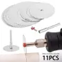 11PCS Hss Circular Saw Blade Set MINI Cutting Disc For Wood 10PCS Blades + 1PC Pole