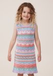Cotton On Skylar Crochet Dress - Rainbow Pattern Stripe