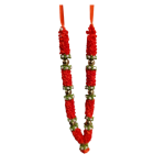Generic Fancy Mala Garland With Golden Balls Assorted Vibrant Festive Beads For Deity Murti Decoration Photo Frames & Mandir Aes