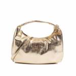 Laminated Fabric Handbag -gold