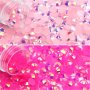 Resin Jelly Flatback Rhinestones In Light & Hot Pink AB 5000/2500/1500/500pcs 2-6mm For Nail Art Clothing Decor DIY Crafts - Non-Hotfix Glue Required Plastic Material