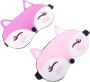 2PCS Cute Cartoon Fox Eye Mask For Soft Gentle Sleeping Masks With Band