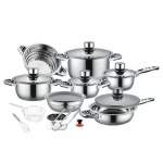 Smte 21 Piece Tommy Leopard Stainless Steel Cookware Set With Keychain