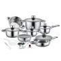 Smte 21 Piece Tommy Leopard Stainless Steel Cookware Set With Keychain