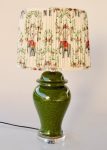 Green Lamp Base With Elephant Themed Shade – 68X38CM