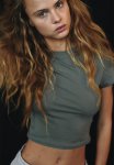 2 Pack Cropped T-shirts - Khaki Green light Grey