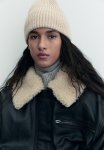 Rib-knit Hat - Light Beige