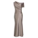Taupe Evening Maxi Dress