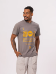 Graphic Crew Neck T-Shirt - XXL Grey