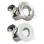 White Straight Bevelled Edge Clear Splash Glass Downlight – DL023