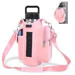 Icolor Magnetic Gym Bag Water Bottle Carrier Holder With Phone Pockets & Shoulder Strap 5 Built-in Magnets Gym Bottle Pouch Slee
