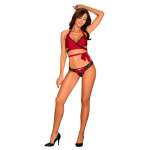 Obsessive - Sensuelia Top & Thong Red L xl