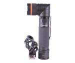 Torch LED Alum. 300LM Blk 90DEG USB Mag Rech Incl 1X18650 Tork Craft