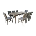 Antique Grey Dining Set 1+8