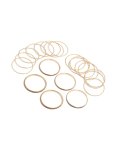 Goldair Gold Glitter Cupchain & Textured Bangles 21-PACK
