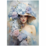 Tear Resistant Deco Print Hydrangea Girl