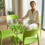 Dining Table And 4 Chairs Set Complete Set - White