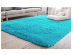 Smte Fluffy Carpet rug Plain Blue Rug With Keychain