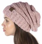 Funky Junque Exclusives Slouchy Beanie For Women Oversized Winter Hat Chunky Cable Knit Beanies Soft Warm Unisex Slouch Hats For