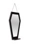 Gothic Coffin Decor Wall Mirror With Shelf & Hooks For Jewelry Necklaces