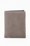 Leather Bi-fold Wallet Grey