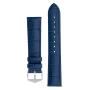 Duke Alligator Embossed Leather Watch Strap In Blue - 18MM / Silver