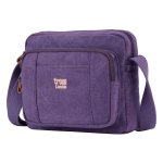 London Classic Canvas Across Body Bag Purple