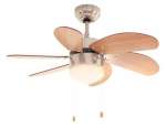 Prop 6 Blade Ceiling Fan - Natural Wood