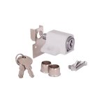Patio Door Lock Keyed - White