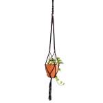 Modern Black & Copper Macrame Plant Hanger