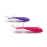 Munchkin Gentle Training Spoons - Pink purple