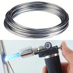 1 Roll Flux Core Welding Wire Aluminum Welding Rods Powder Free Low Temperature Aluminum Brazing Rods Solution Welding Flux-core