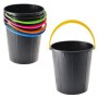 Bulk Pack 10 X 9 Litre Plastic Bucket In Assorted Colours