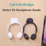 Fashion Plastic Wall Mount Utility Hooks With Easy Installation - Curved Design For Better Fit Headphone Bands Tear-off Adhesive