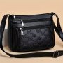 1PC Multi-layer Soft Pu Leather Shoulder Bag Trendy Crossbody Bag Zipper Direction Random