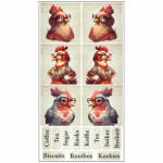MINI Tear Resistant Deco Print Cute Chicks + -10CM