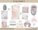 Cot Duvet Bedding Soft Rose Rainbow Set