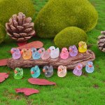 50PCS MINI Glowing Duckling Sculptures For Dollhouse Accessories Micro-landscapes Bonsai Decorations Fairy Tale Gardens Tabletop